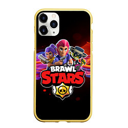 Чехол iPhone 11 Pro матовый BRAWL STARS, цвет: 3D-желтый