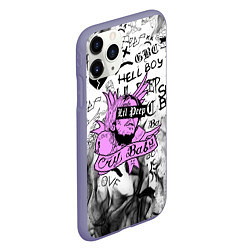 Чехол iPhone 11 Pro матовый LIL PEEP, цвет: 3D-серый — фото 2