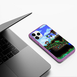 Чехол iPhone 11 Pro матовый TERRARIA EXCLUSIVE, цвет: 3D-фиолетовый — фото 2