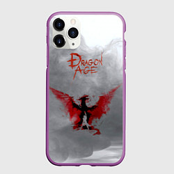 Чехол iPhone 11 Pro матовый Dragon Age, цвет: 3D-фиолетовый