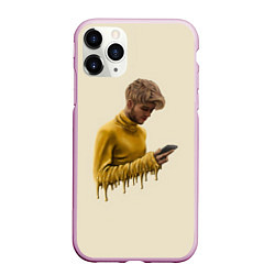 Чехол iPhone 11 Pro матовый Lil Peep, цвет: 3D-розовый