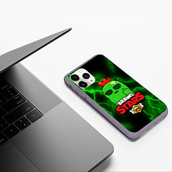 Чехол iPhone 11 Pro матовый Brawl Stars, цвет: 3D-серый — фото 2