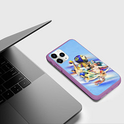 Чехол iPhone 11 Pro матовый Water polo players, цвет: 3D-фиолетовый — фото 2