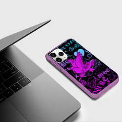 Чехол iPhone 11 Pro матовый LIL PEEP, цвет: 3D-фиолетовый — фото 2
