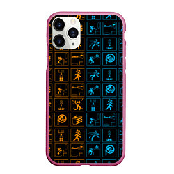 Чехол iPhone 11 Pro матовый PORTAL, цвет: 3D-малиновый