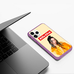 Чехол iPhone 11 Pro матовый BILLIE EILISH, цвет: 3D-фиолетовый — фото 2