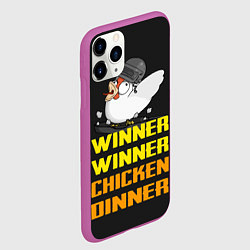 Чехол iPhone 11 Pro матовый Winner Chicken Dinner, цвет: 3D-фиолетовый — фото 2