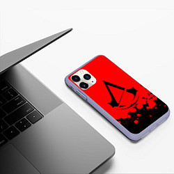 Чехол iPhone 11 Pro матовый Assassin’s Creed, цвет: 3D-светло-сиреневый — фото 2