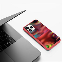 Чехол iPhone 11 Pro матовый Текста, цвет: 3D-красный — фото 2