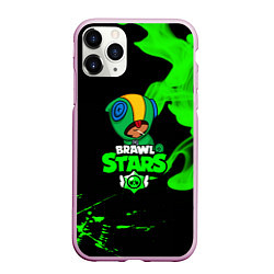 Чехол iPhone 11 Pro матовый BRAWL STARS LEON, цвет: 3D-розовый