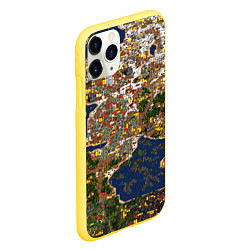 Чехол iPhone 11 Pro матовый Герои 3 Карта, цвет: 3D-желтый — фото 2
