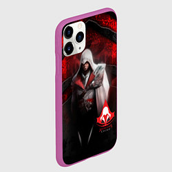 Чехол iPhone 11 Pro матовый Assasin's creed, цвет: 3D-фиолетовый — фото 2