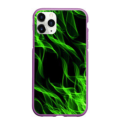 Чехол iPhone 11 Pro матовый TOXIC FLAME, цвет: 3D-фиолетовый