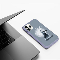 Чехол iPhone 11 Pro матовый Hollow Knight, цвет: 3D-светло-сиреневый — фото 2