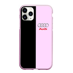 Чехол iPhone 11 Pro матовый AUDI, цвет: 3D-розовый