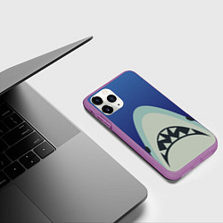 Чехол iPhone 11 Pro матовый IKEA Shark, цвет: 3D-фиолетовый — фото 2