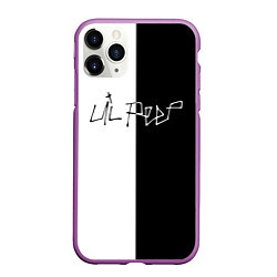 Чехол iPhone 11 Pro матовый LIL PEEP НА СПИНЕ, цвет: 3D-фиолетовый