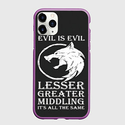 Чехол iPhone 11 Pro матовый The Witcher, цвет: 3D-фиолетовый