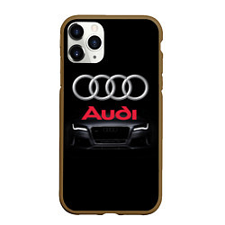 Чехол iPhone 11 Pro матовый AUDI, цвет: 3D-коричневый