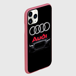 Чехол iPhone 11 Pro матовый AUDI, цвет: 3D-малиновый — фото 2