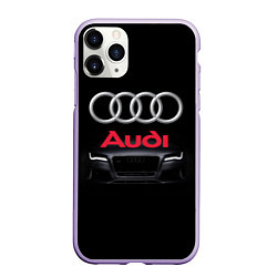 Чехол iPhone 11 Pro матовый AUDI, цвет: 3D-светло-сиреневый