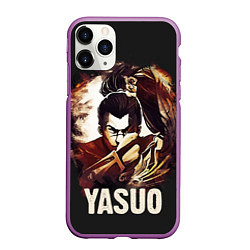 Чехол iPhone 11 Pro матовый Yasuo, цвет: 3D-фиолетовый