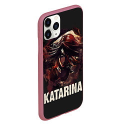 Чехол iPhone 11 Pro матовый Katarina, цвет: 3D-малиновый — фото 2