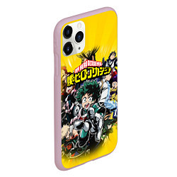 Чехол iPhone 11 Pro матовый MY HERO ACADEMIA группа героев, цвет: 3D-розовый — фото 2