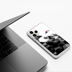 Чехол iPhone 11 Pro матовый BMW, цвет: 3D-белый — фото 2