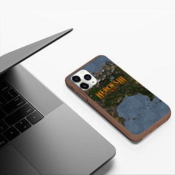 Чехол iPhone 11 Pro матовый ГЕРОИ 3, цвет: 3D-коричневый — фото 2