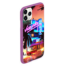 Чехол iPhone 11 Pro матовый GTA: VICE CITY, цвет: 3D-фиолетовый — фото 2