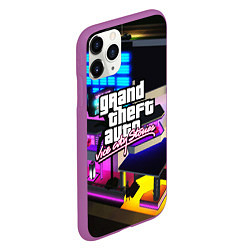 Чехол iPhone 11 Pro матовый GTA:VICE CITY, цвет: 3D-фиолетовый — фото 2