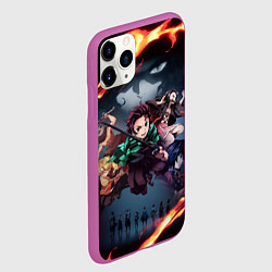 Чехол iPhone 11 Pro матовый KIMETSU NO YAIBA, цвет: 3D-фиолетовый — фото 2