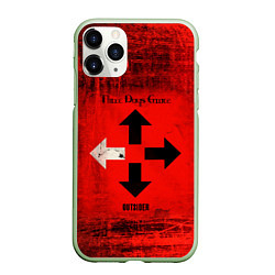 Чехол iPhone 11 Pro матовый Three Days Grace, цвет: 3D-салатовый