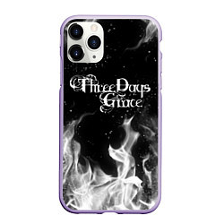 Чехол iPhone 11 Pro матовый Three Days Grace, цвет: 3D-светло-сиреневый