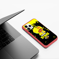 Чехол iPhone 11 Pro матовый Brawl Stars Sally Leon, цвет: 3D-красный — фото 2