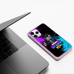 Чехол iPhone 11 Pro матовый Brawl Stars Crow, цвет: 3D-розовый — фото 2