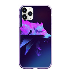 Чехол iPhone 11 Pro матовый The Witcher, цвет: 3D-светло-сиреневый