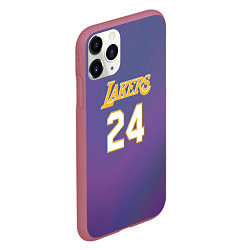 Чехол iPhone 11 Pro матовый Los Angeles Lakers Kobe Brya, цвет: 3D-малиновый — фото 2