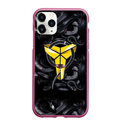 Чехол iPhone 11 Pro матовый Los Angeles LakersKobe Bryan, цвет: 3D-малиновый