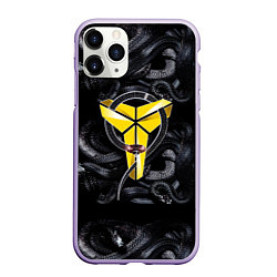 Чехол iPhone 11 Pro матовый Los Angeles LakersKobe Bryan, цвет: 3D-светло-сиреневый