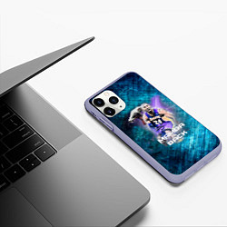 Чехол iPhone 11 Pro матовый Kobe Bryant, цвет: 3D-светло-сиреневый — фото 2