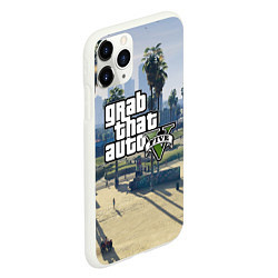 Чехол iPhone 11 Pro матовый GRAND THEFT AUTO 5, цвет: 3D-белый — фото 2