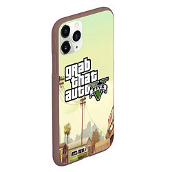 Чехол iPhone 11 Pro матовый GTA 5, цвет: 3D-коричневый — фото 2