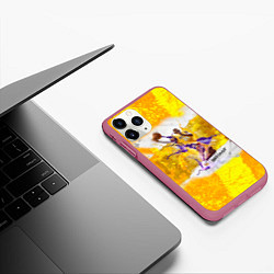 Чехол iPhone 11 Pro матовый Kobe Bryant, цвет: 3D-малиновый — фото 2