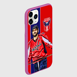 Чехол iPhone 11 Pro матовый Ovechkin Capitals, цвет: 3D-фиолетовый — фото 2