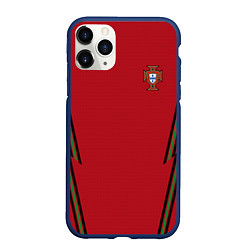 Чехол iPhone 11 Pro матовый Portugal home EURO 2020, цвет: 3D-тёмно-синий