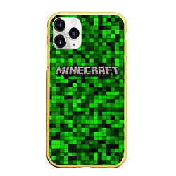 Чехол iPhone 11 Pro матовый MINECRAFT CREEPER КАПЮШОН