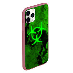 Чехол iPhone 11 Pro матовый BIOHAZARD, цвет: 3D-малиновый — фото 2