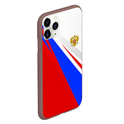 Чехол iPhone 11 Pro матовый Россия, цвет: 3D-коричневый — фото 2